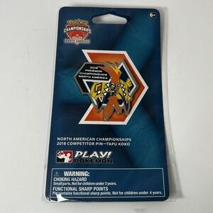 Pokemon TAPU KOKO PIN North American Championships 2018 Sealed Competitor OOP